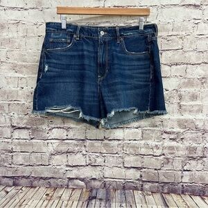 American Eagle Tomgirl Distressed Medium Denim Shorts